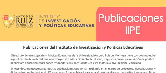 Publicaciones del Instituto de Investigacion y Politicas Educativas