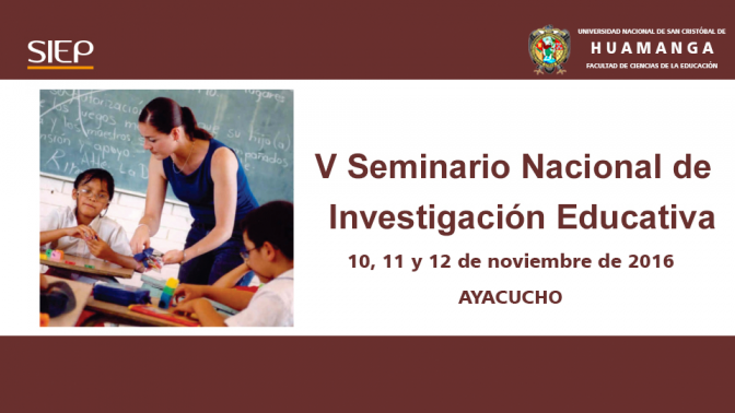 Postula a la beca para el V Seminario Nacional de Investigación Educativa – SIEP