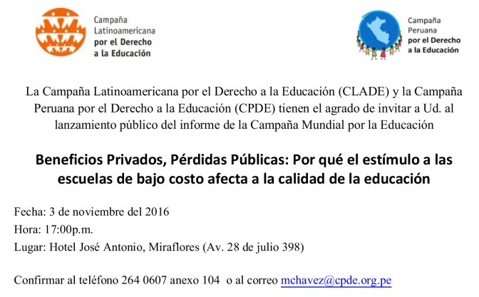 Encuentro sobre privatización de la educación de cara al Examen Periódico Universal (EPU)