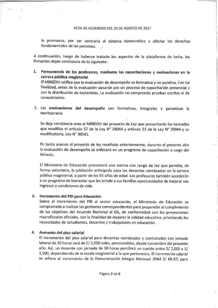 Pre acta MINEDU, Congresistas y Comites de Lucha - 20 de agosto (2)