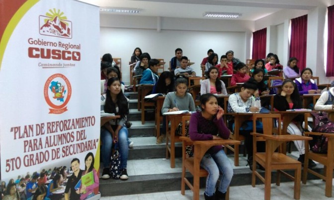 Cusco: desarrollan plan de reforzamiento académico para estudiantes de quinto de secundaria